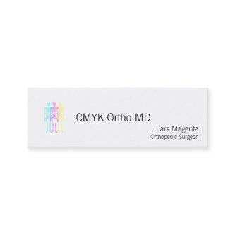 Cyan Magenta Yellow Letterpress Skeletons Mini