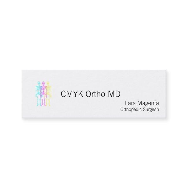 Cyan Magenta Yellow Letterpress Skeletons Mini