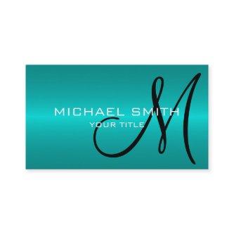 Cyan Stainless Steel Metal Monogram