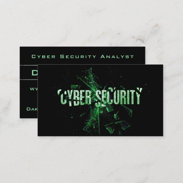 Cyber Security Analyst Modern Green Minimalist