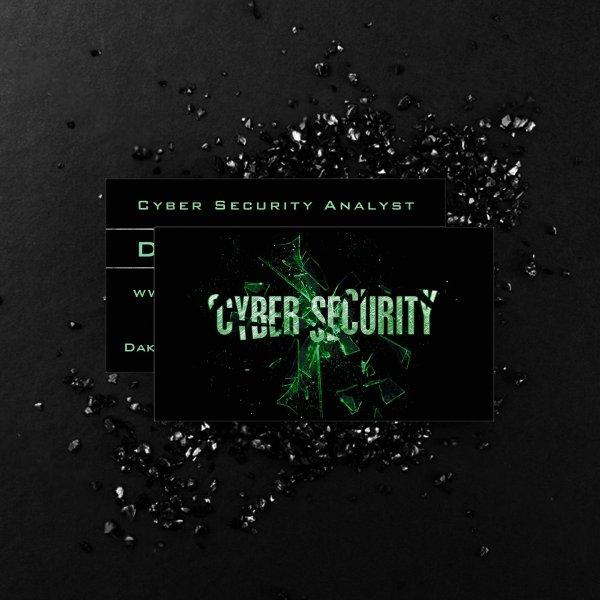 Cyber Security Analyst Modern Green Minimalist