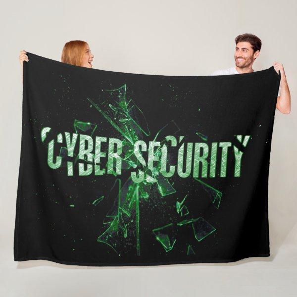 Cyber Security Analyst Modern Green Minimalist Fleece Blanket
