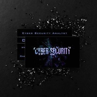 Cyber Security Analyst Modern Purple Blue Ombre