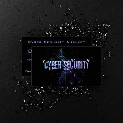 Cyber Security Analyst Modern Purple Blue Ombre