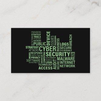 Cyber Security Analyst Professional Black Green