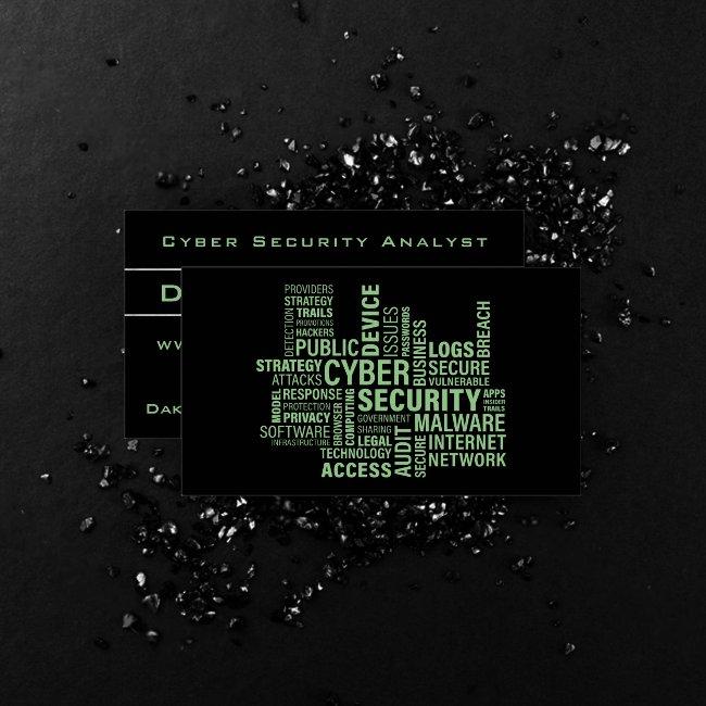 Cyber Security Analyst Professional Black Green