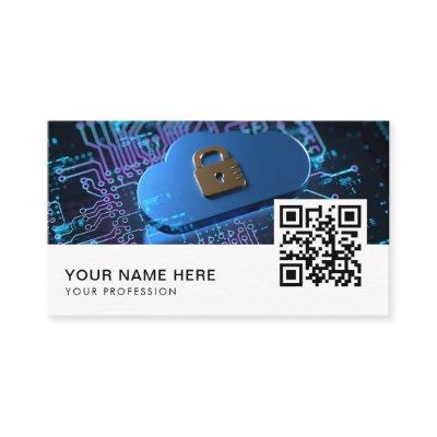 Cyber Security Analyst  QR Code  Business Car