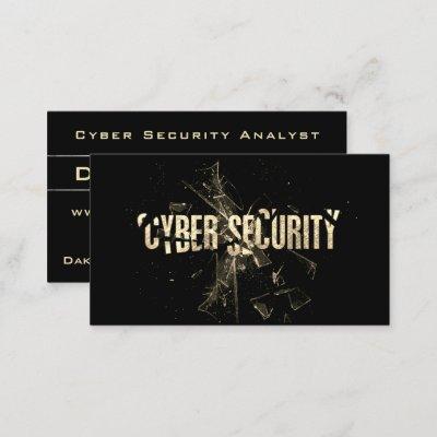 Cyber Security Data Internet Analyst Modern Gold