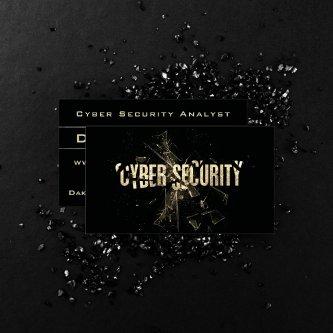Cyber Security Data Internet Analyst Modern Gold