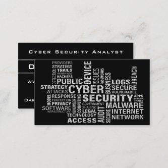 Cyber Security Intelligence Modern Silver Black