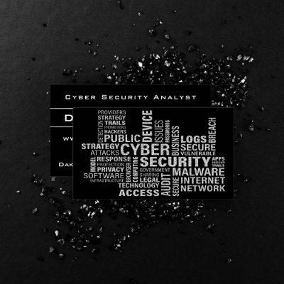 Cyber Security Intelligence Modern Silver Black