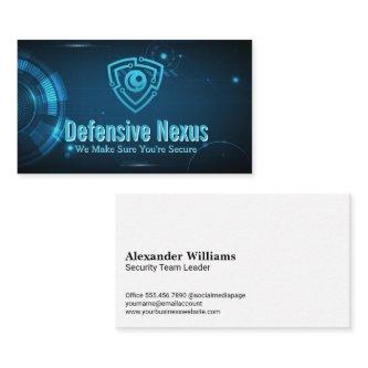 Cyber Security Shield Logo | Digital Background