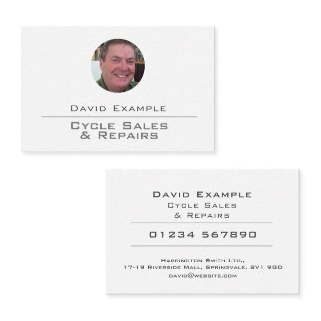 Cycle Sales & Repairs with Photo of Holder
