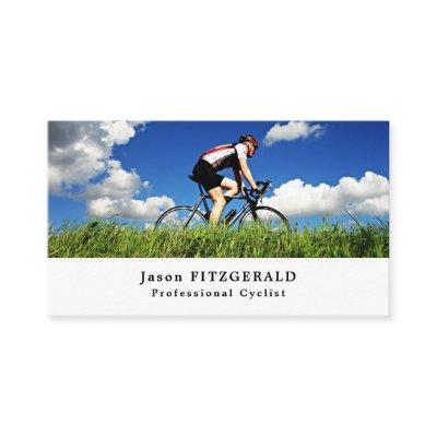 Cyclist on Grass, Cycling, Bicyclist