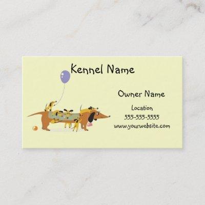 Dachshund Kennel-Mom and Pups Calling Card