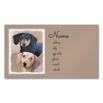 Dachshund (Smooth) Painting - Original Dog Art  Magnet