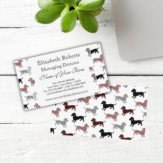 Dachshunds in Damask Cute Pattern