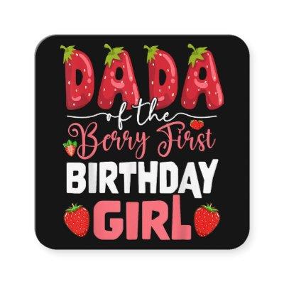 Dada of The Berry First Birthday of Girl Strawberr Square