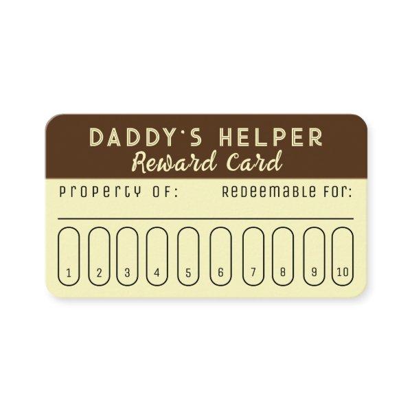 Daddy's Helper Reward Card