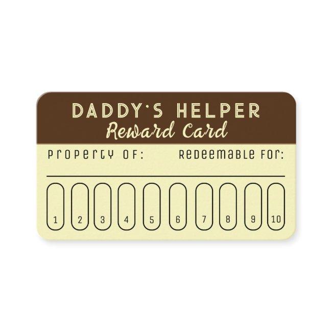 Daddy's Helper Reward Card