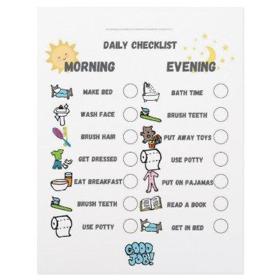 Daily Chart, Daily Chores, Children To Do List Letterhead