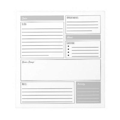 Daily Journal with To Do List, Gratitude, and More Notepad