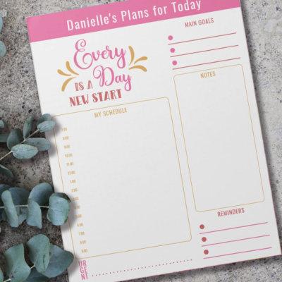 Daily Planner Every Day Quote Goals Schedule To Do Notepad