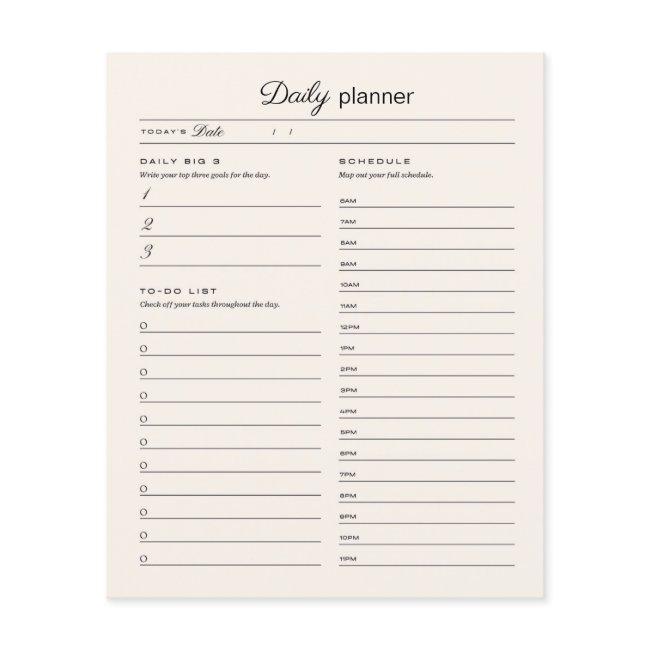 Daily planner page
