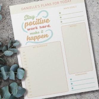 Daily Planner Quote Goals Notes and Reminders