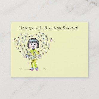 Daisies Lunch Box Love note - Calling Card