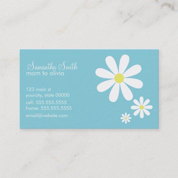 Daisies on Blue Calling Card