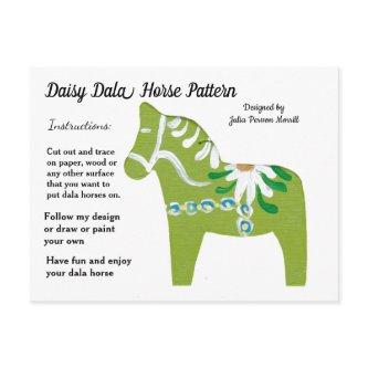 Daisy Dala Horse Pattern to Share Holiday Postcard