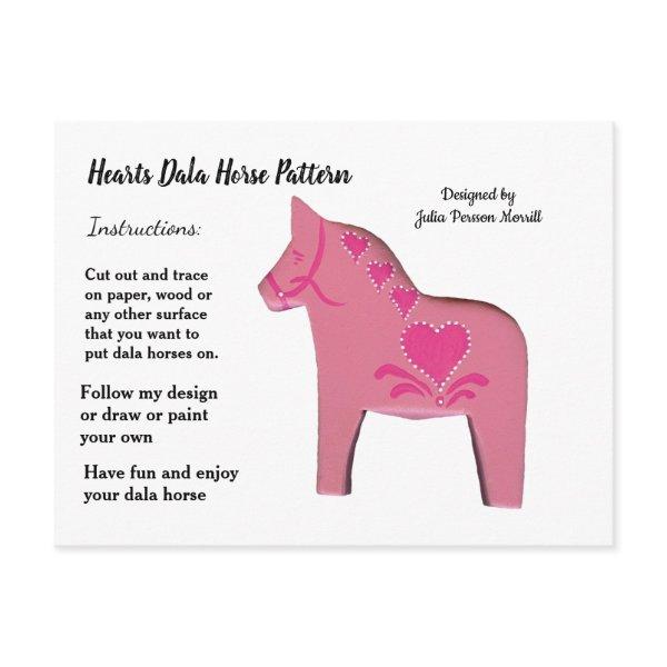 Dala Horse Pattern to Share Holiday Postcard