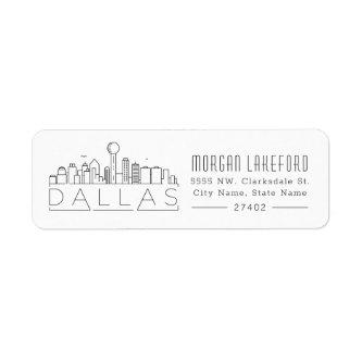 Dallas, Texas Stylized Skyline | Label