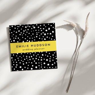 Dalmatian Dots, Dalmatian Spots, Black and White Square