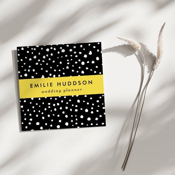 Dalmatian Dots, Dalmatian Spots, Black and White Square