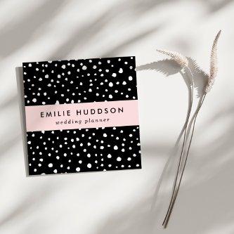 Dalmatian Dots, Dalmatian Spots, Black and White Square