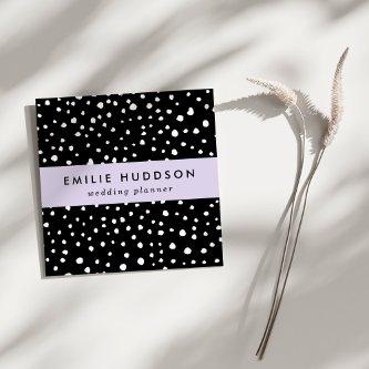 Dalmatian Dots, Dalmatian Spots, Black and White Square