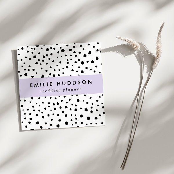 Dalmatian Spots, Dalmatian Dots, Black and White Square