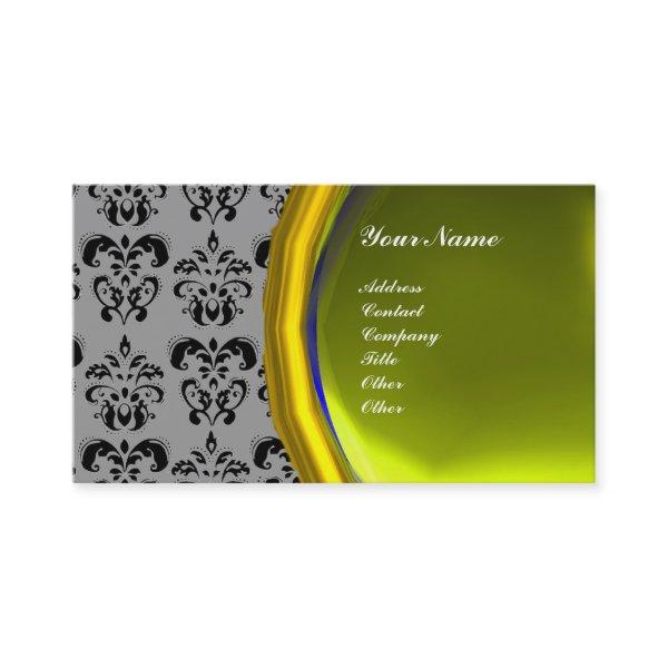 DAMASK GEM STONE MONOGRAM,yellow topaz ,violet