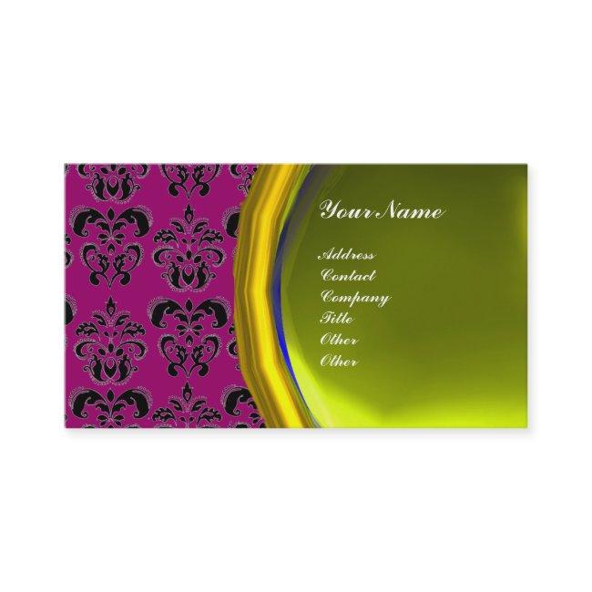 DAMASK GEM STONE MONOGRAM,yellow topaz ,violet