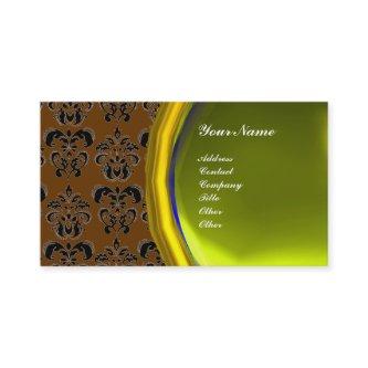 DAMASK GEM STONE MONOGRAM,yellow topaz ,violet