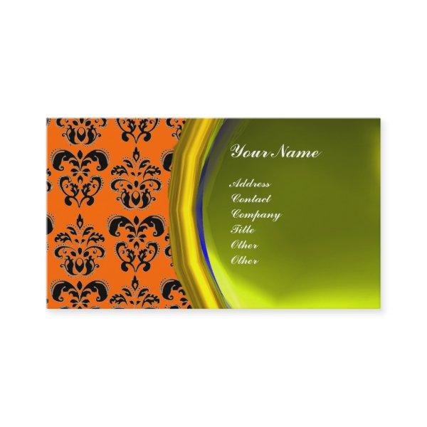 DAMASK GEM STONE MONOGRAM,yellow topaz ,violet