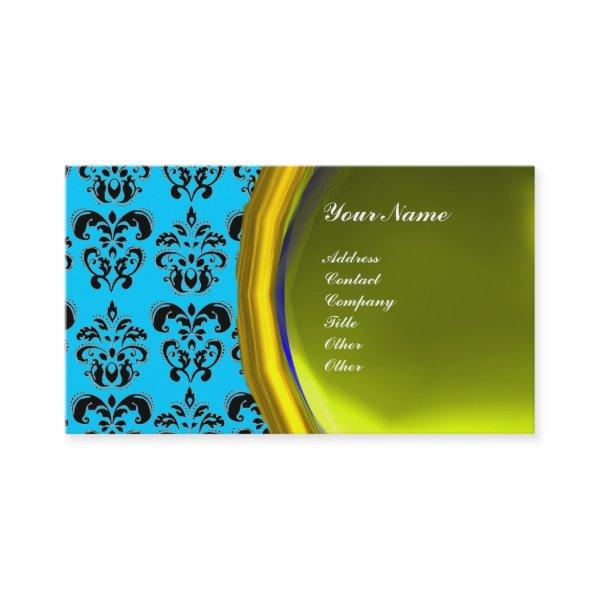 DAMASK GEM STONE MONOGRAM,yellow topaz ,violet