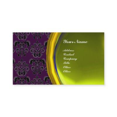 DAMASK GEM STONE MONOGRAM,yellow topaz ,violet