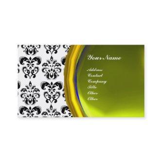 DAMASK GEM STONE MONOGRAM,yellow topaz ,violet