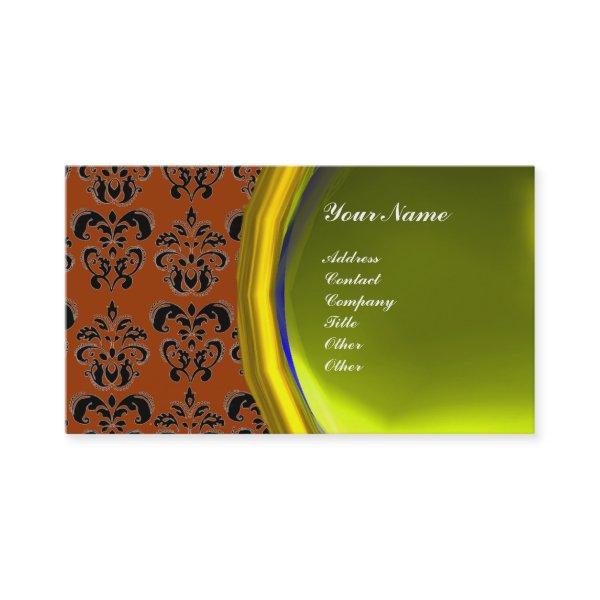 DAMASK GEM STONE MONOGRAM,yellow topaz ,violet