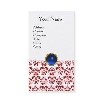 DAMASK RED MONOGRAM gem blue white