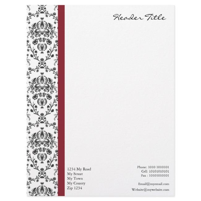 Damask Regal Letterhead