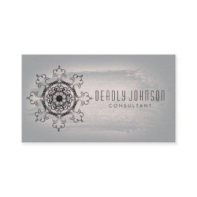 Damask Swirl Watercolor Vintage Gray Plain